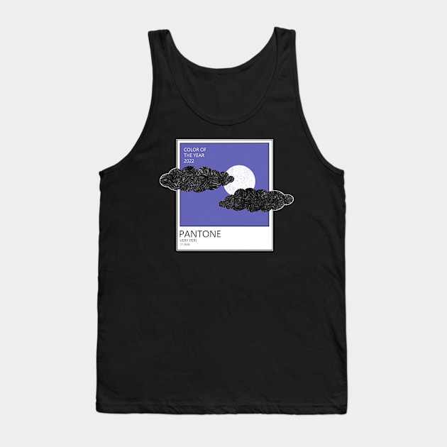 VERY PERI PANTONE Color. The moon behind the clouds Tank Top by 2dsandy